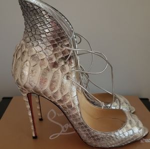 SOLD!! Christan Louboutin python pumps